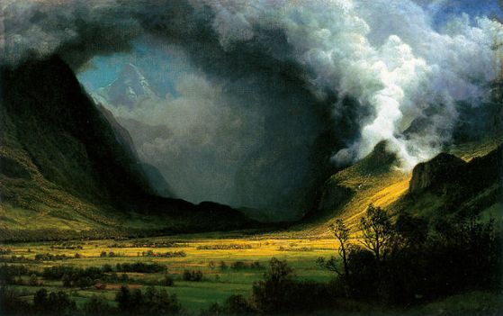 Albert Bierstadt, "Storm in the Mountains," c. 1870, Museum of Fine Arts, Boston